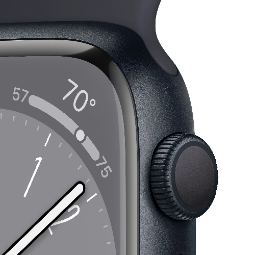 Умные часы Apple Watch Series 8 41 мм Midnight Aluminium Case with Midnight Sport Band, размер S/M